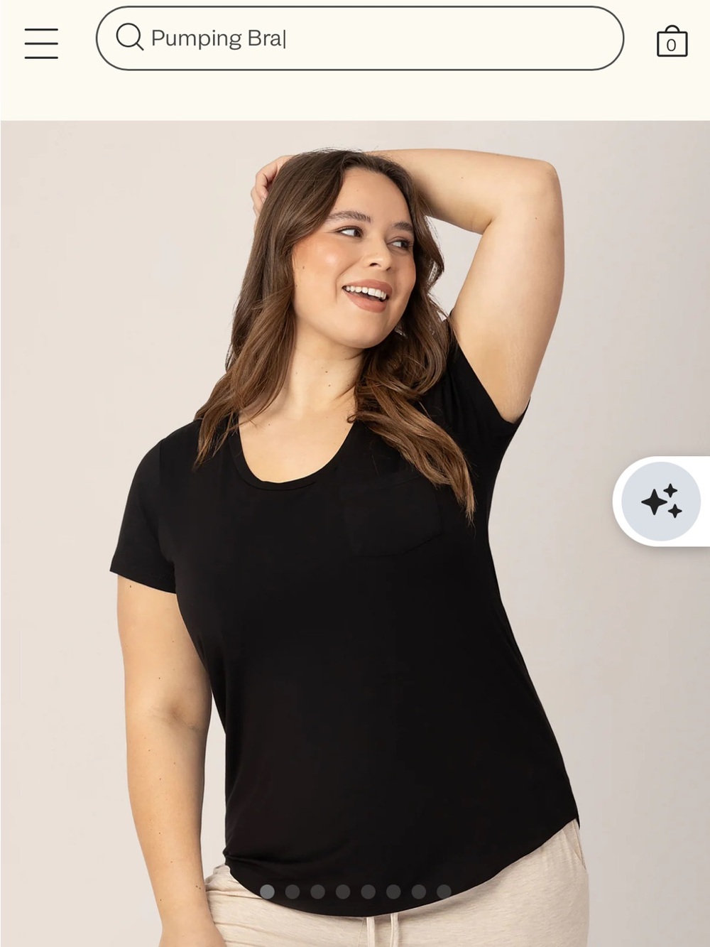 Kindred Bravely black pocket nursing tee